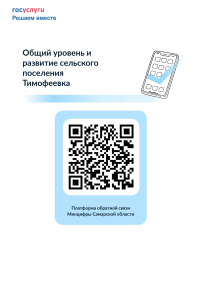 Общий уровень и развитие сельского поселения